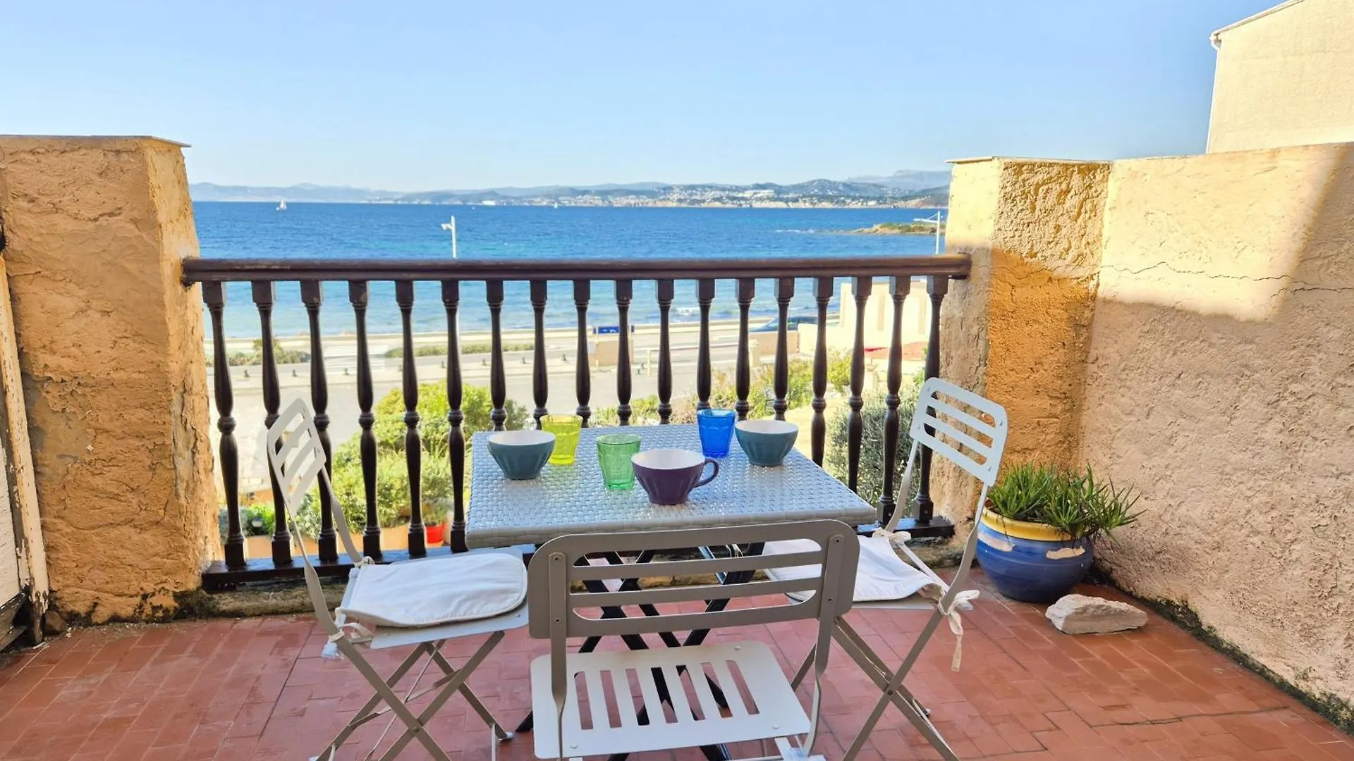Pleine Vue Mer, A 10 M Plage De Sable, Au Brusc, Terrasse... Сис-Фур-Ле-Пляж